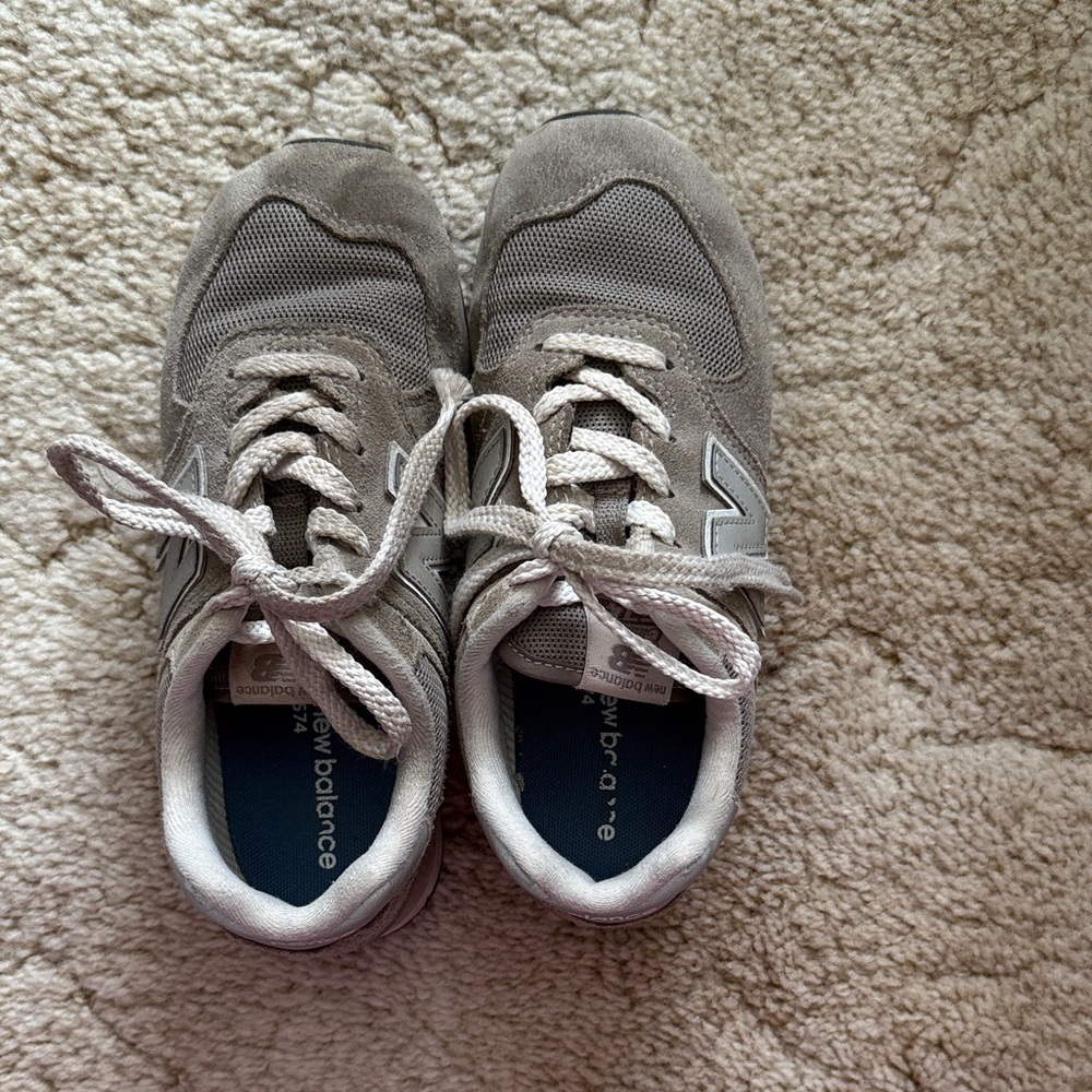 New Balance Grey and White Athletic Shoes